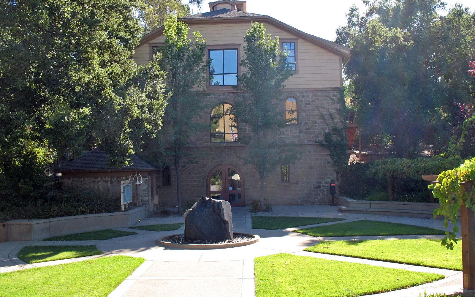 Historic DeMartini Winery building in Clayton; regional Contra Costa County winemaking heritage, not an Oakley vineyard.